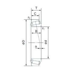 Roulement à une rangée de rouleaux coniques 75 x 130 x 27.25